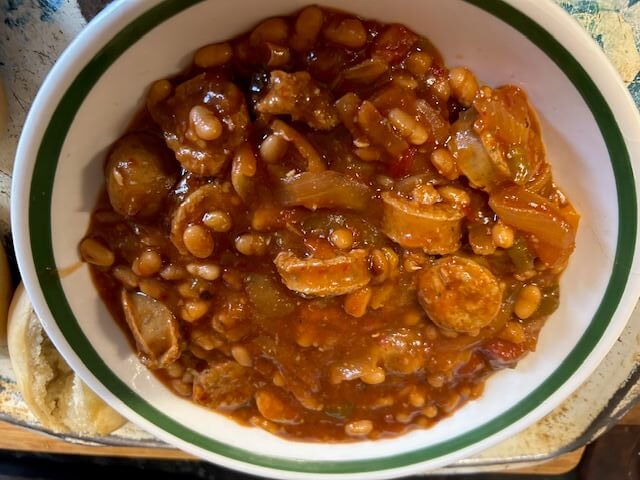 Chilli Spicy Sausages With Beans
